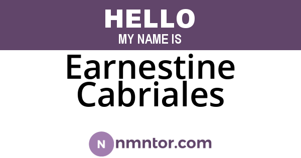 Earnestine Cabriales