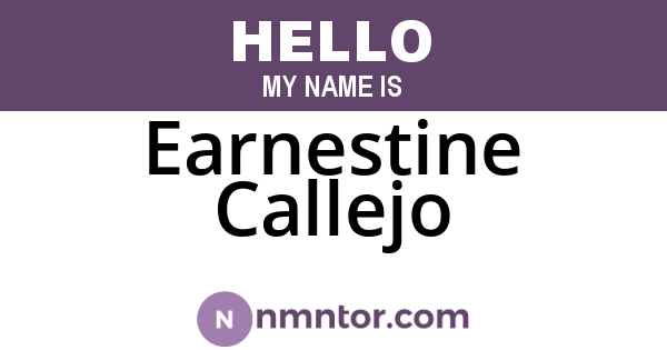 Earnestine Callejo