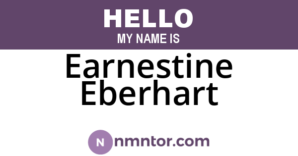 Earnestine Eberhart