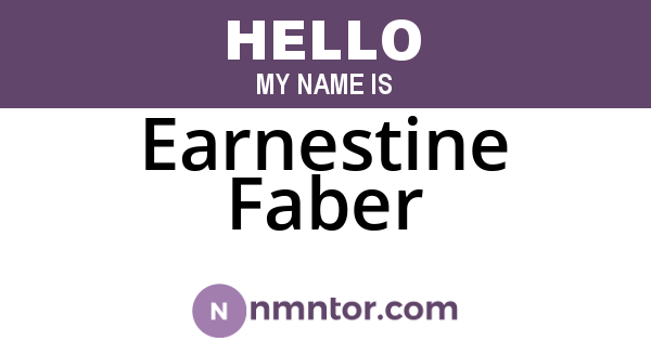 Earnestine Faber