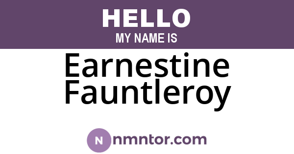 Earnestine Fauntleroy