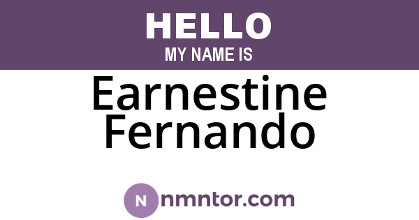 Earnestine Fernando