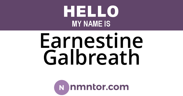 Earnestine Galbreath