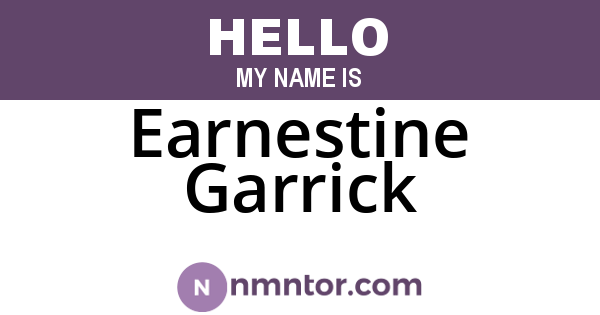 Earnestine Garrick