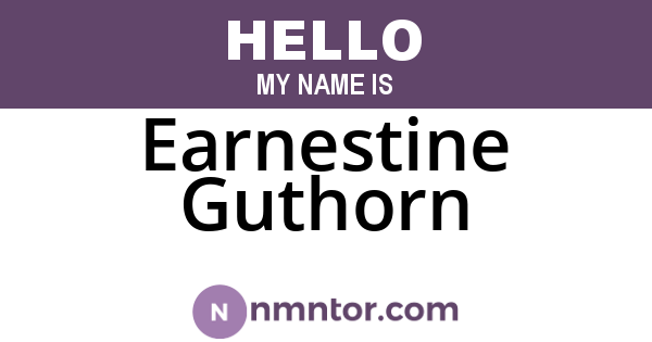 Earnestine Guthorn