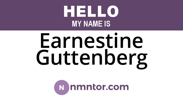 Earnestine Guttenberg