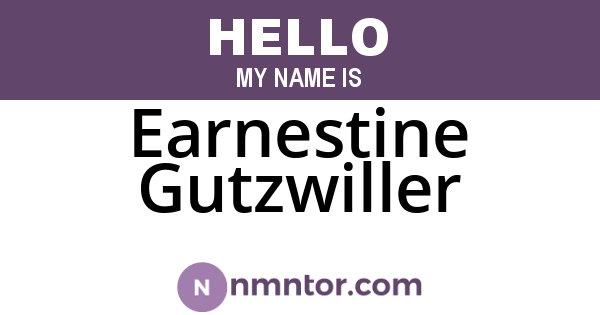 Earnestine Gutzwiller