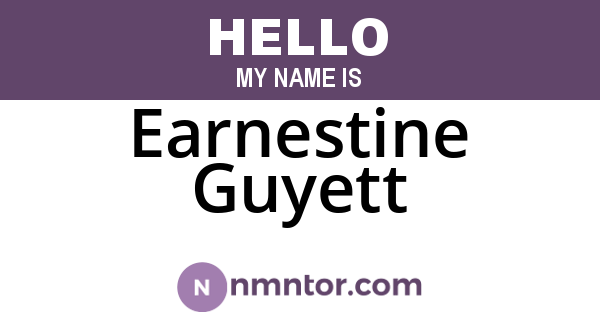 Earnestine Guyett