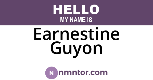 Earnestine Guyon