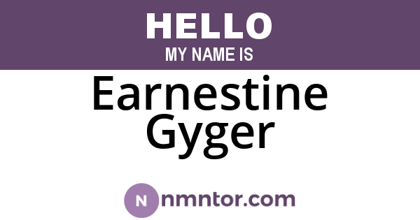 Earnestine Gyger