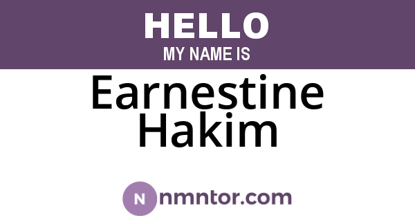 Earnestine Hakim