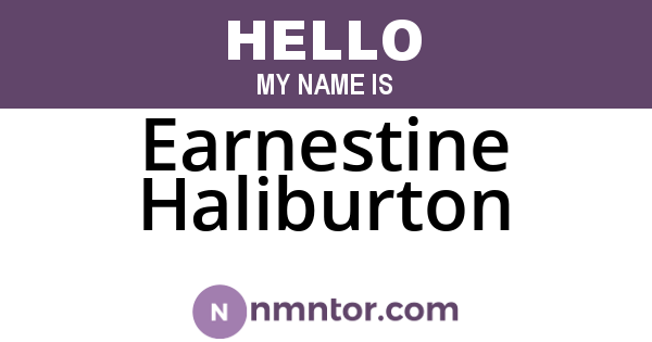 Earnestine Haliburton