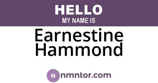 Earnestine Hammond
