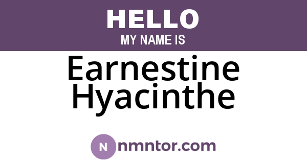 Earnestine Hyacinthe