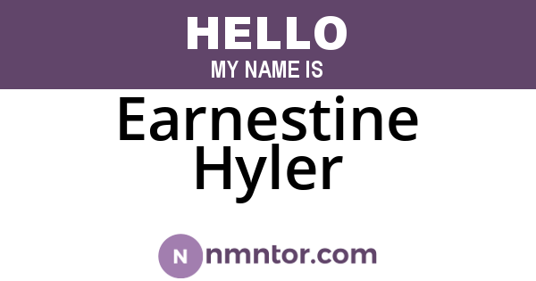 Earnestine Hyler
