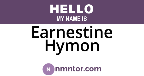 Earnestine Hymon