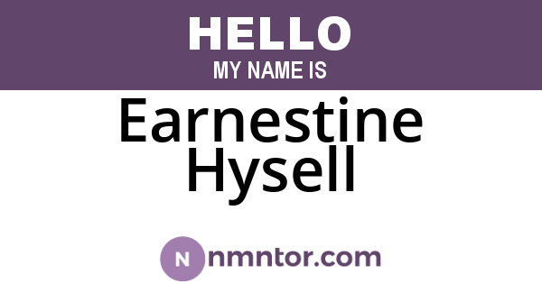 Earnestine Hysell