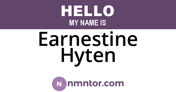 Earnestine Hyten