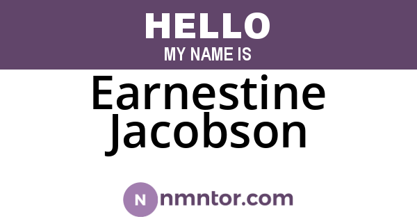 Earnestine Jacobson