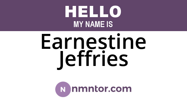 Earnestine Jeffries