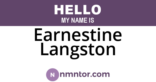 Earnestine Langston