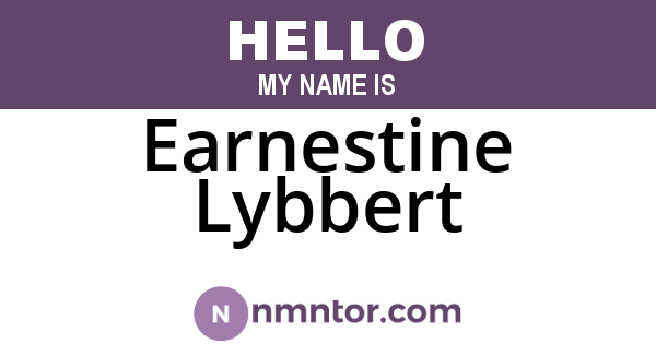 Earnestine Lybbert