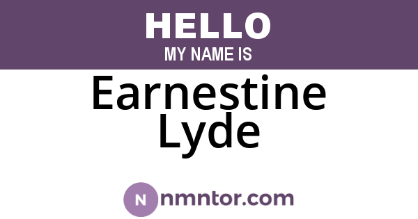 Earnestine Lyde
