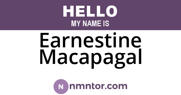Earnestine Macapagal