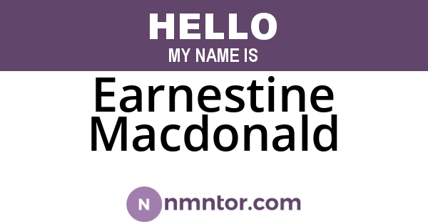 Earnestine Macdonald