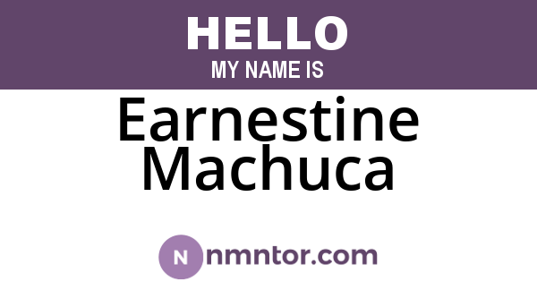 Earnestine Machuca