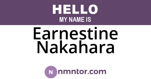 Earnestine Nakahara