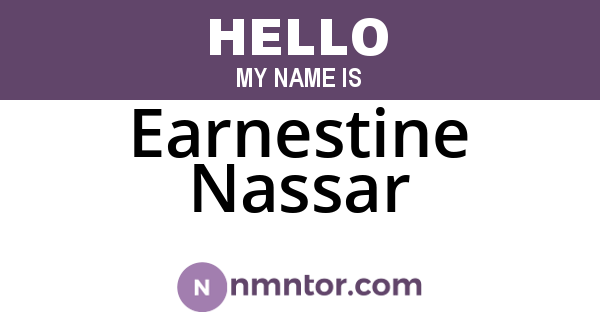 Earnestine Nassar