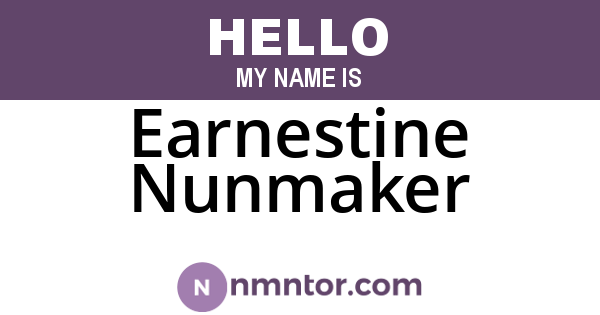 Earnestine Nunmaker