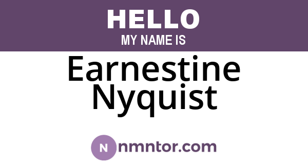 Earnestine Nyquist
