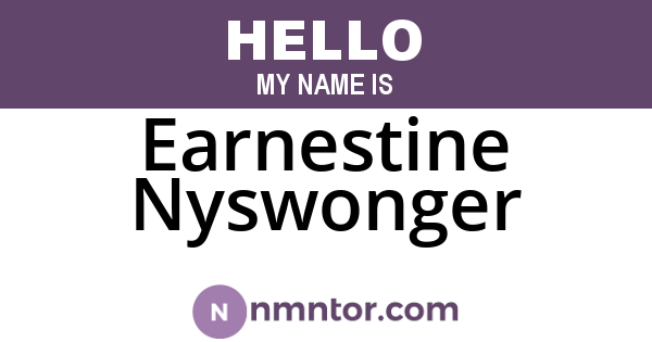 Earnestine Nyswonger