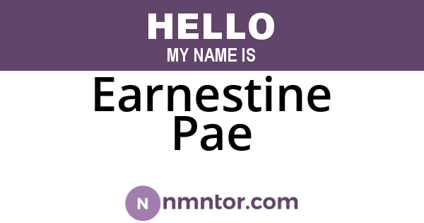 Earnestine Pae