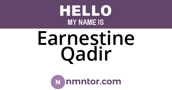 Earnestine Qadir