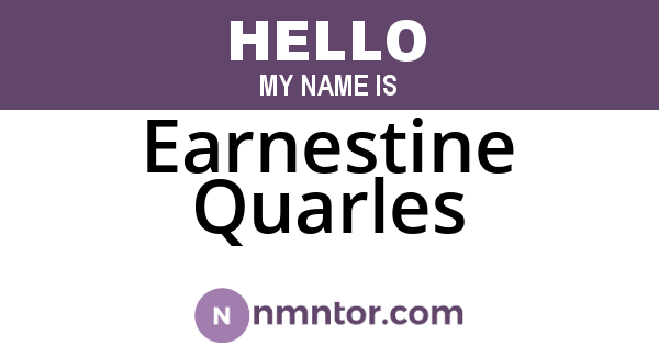 Earnestine Quarles