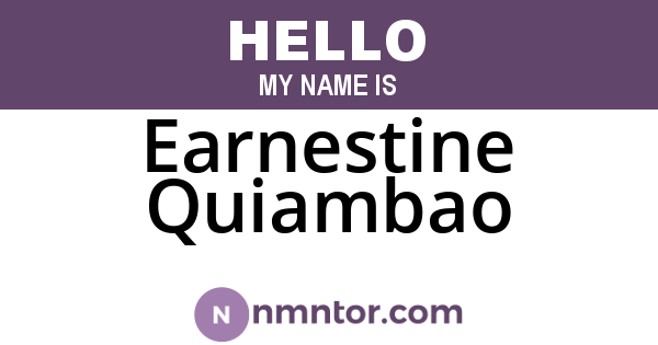 Earnestine Quiambao