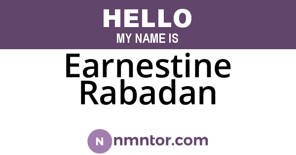 Earnestine Rabadan
