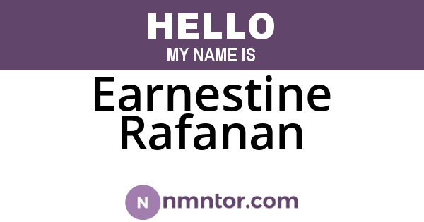 Earnestine Rafanan