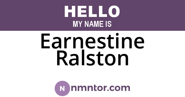 Earnestine Ralston
