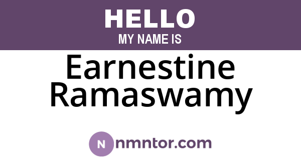 Earnestine Ramaswamy