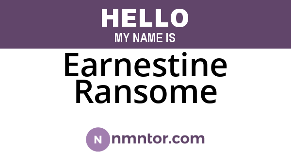 Earnestine Ransome