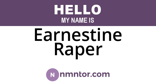 Earnestine Raper