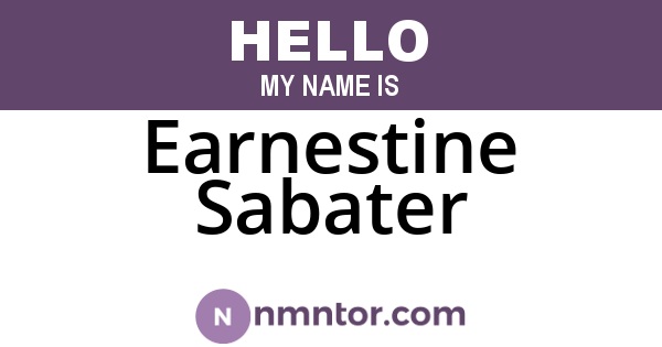 Earnestine Sabater