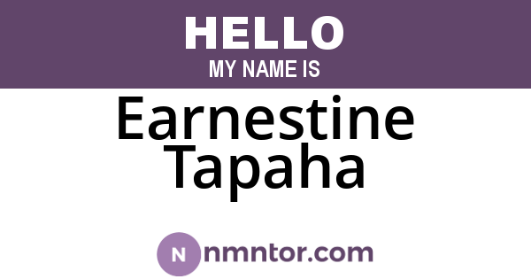 Earnestine Tapaha