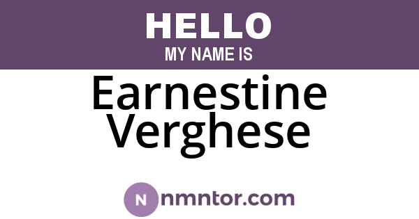 Earnestine Verghese