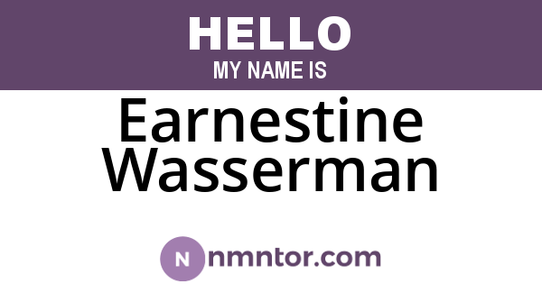 Earnestine Wasserman