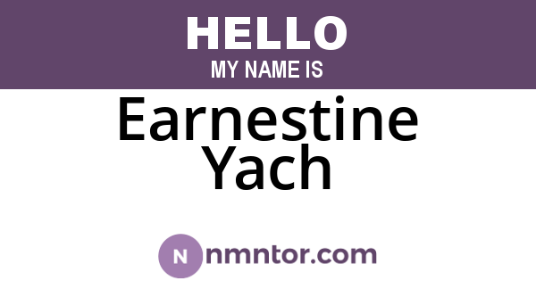 Earnestine Yach
